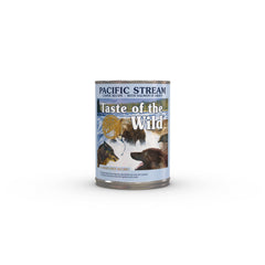 Taste of the Wild Pacific Stream con salmón en salsa, lata de 13.2 oz para perros activos.