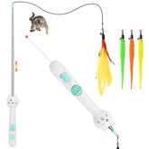 TBTeek: juguete para gatos con luz y caña para juego interior.
