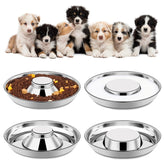 Tchrules cuencos-cachorros-acero-inoxidable, duraderos y fáciles de limpiar.