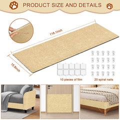 TEBANTY protector muebles beige con adhesivo para garras de gatos