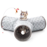 Tempcore túnel para gatos con tres vías plegable para juego activo