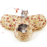 Tempcore tunel-gato-3-vias-plegable ofrece juego interactivo y entrenamiento suave para felinos.