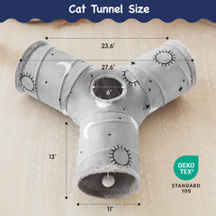 Tempcore tunel para gato con ventana de observacion para juego seguro.