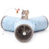 Tempcore túnel para gatos tres vías plegable para juego interactivo en casa