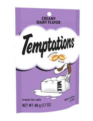 Temptations Cremoso Lácteo para Gatos: bocado crujiente por fuera y cremoso por dentro, premio diario.