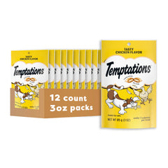 Temptations gatas empaque sellado para conservar la frescura de las golosinas.