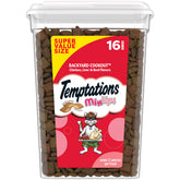 Temptations MixUps Backyard Cookout: vista frontal del tub, recompensa diaria para gatos