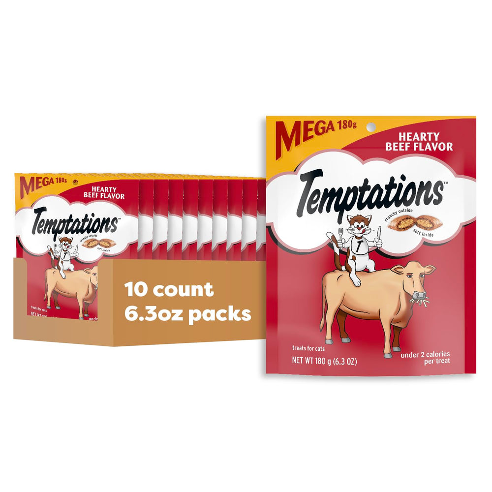 Temptations Premios Clasicos suaves para gatos; bolsa de 6.3 onzas; sabor ternera, snack diario