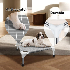 Tensorsine cama para perros con tubo de acero inoxidable resistente.