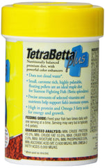 TetraBetta Plus, potenciador de color natural para bettas que intensifica tonalidades rojas y azules.