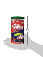 Copos TetraPond con nutrición completa para crecimiento y energía de peces pequeños.