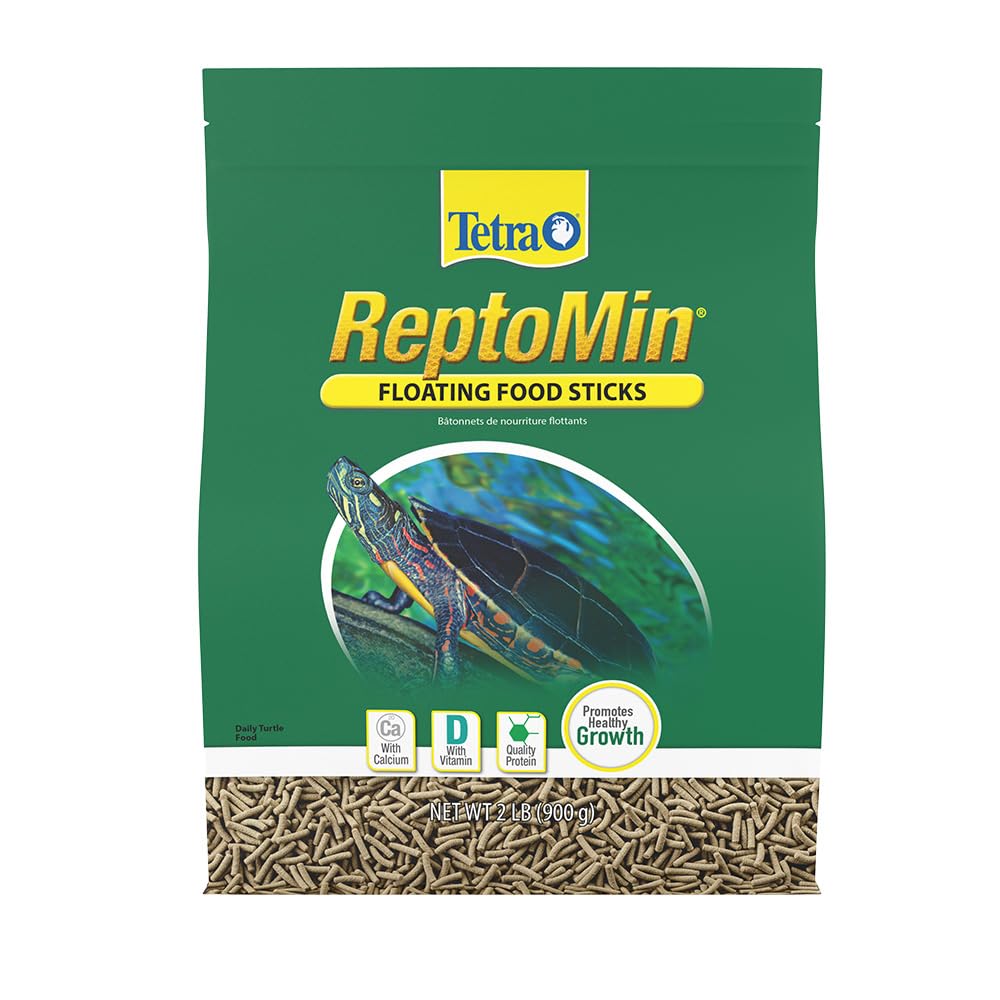 Tetra ReptoMin palitos flotantes para tortugas acuáticas, ingesta fácil.