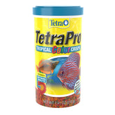 TetraPro Tropical Color Crisps: bocado flotante para ingesta prolongada.