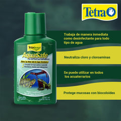 AquaSafe para terrario: coloides que protegen la piel de tortugas y otros reptiles.