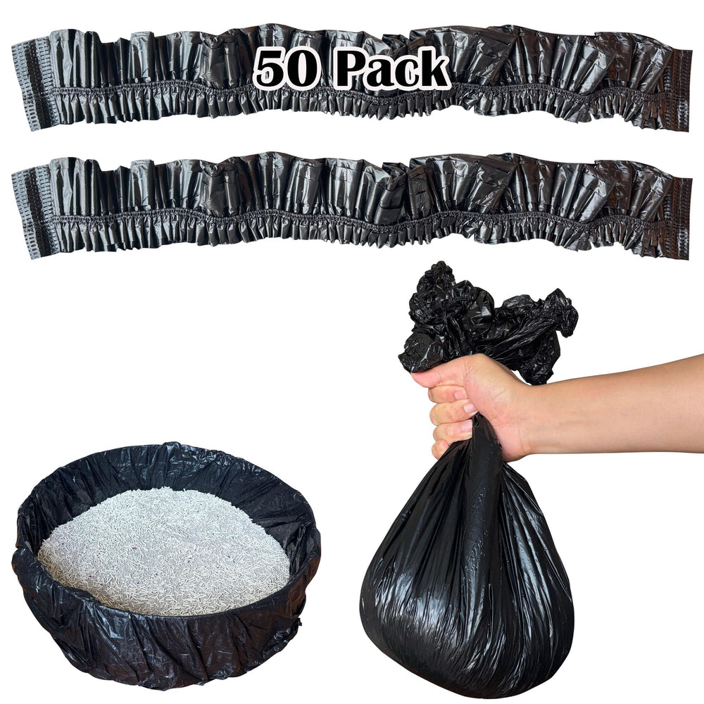 TeurWone bolsas-elasticas-50-pack para caja de arena, ajuste seguro.
