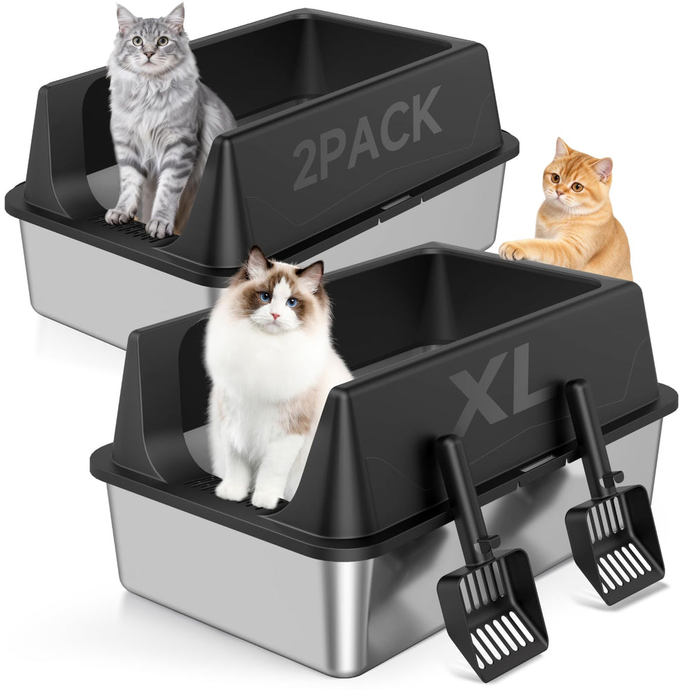 Tevila caja de arena XL frontal, entrada amplia, ideal para gatos grandes.