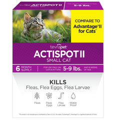 TevraPet Actispot II para gatos pequeños, aplicación contra pulgas en contacto