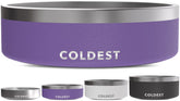The Coldest Water cuenco antiróstico para perros, con acabado metalico duradero.
