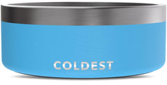 Coldest Water cuenco para perros, vista frontal, diseño duradero para mascotas activas.