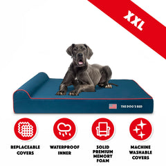 The Dog's Balls tejido exterior resistente protege la cama en uso diario.
