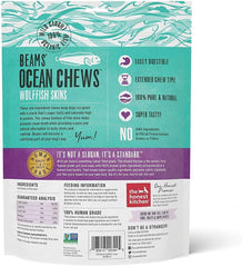 Beams para perros: snack dental de piel de pescado deshidratada, proteína y Omega-3.