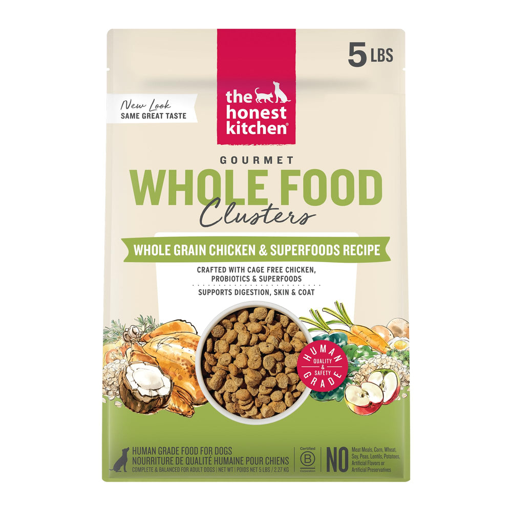 The Honest Kitchen clĂşsteres granos entero pollo avena, sabor natural para perros