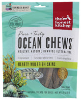 The Honest Kitchen Ocean Chews: piel de wolffish 5.5 pulgadas, snack proteico para perros