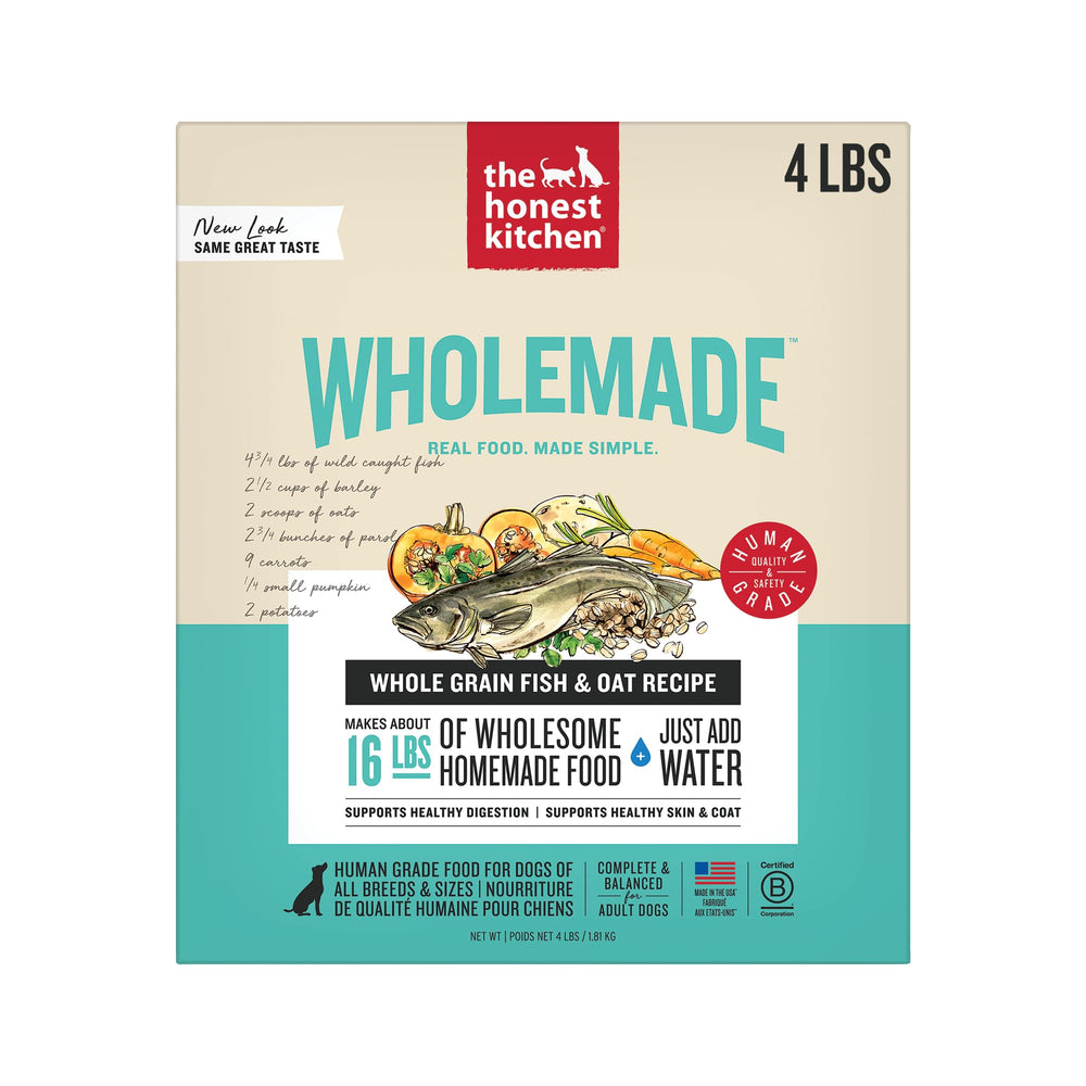 The Honest Kitchen WholeMade deshidratada de pescado y avena, lista para rehidratar
