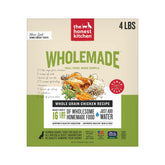 The Honest Kitchen Wholemade con pollo de corral, caja de cuatro libras lista para rehidratar.