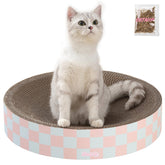 THE LICKER STORE Nelson copa-redonda de cartón con menta para gatos, ideal para rascar