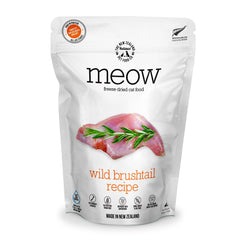 The New Zealand Natural Pet Food Co Meow, empaque visible, conserva frescura para gatos.