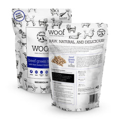WOOF Tripe de Boeuf lyophilisée: grande tranche pour chiens actifs et gourmands.
