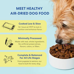 The Pets Table Lamb & Beef, primer plano de ingredientes de cordero y ternera para perros.