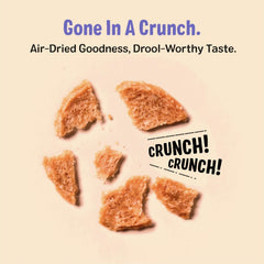 Chips Bark'N Crunch sin maiz ni soya, alto en proteina para perros activos.