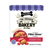 Three Dog Bakery PB&J Bites exterior crujiente y centro suave, recompensa ideal.