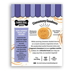 Three Dog Bakery crema vainilla canela en galletas crujientes