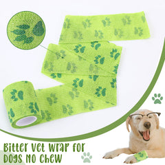 Vendaje perro Threlaco verde, material no tejido, ligero y transpirable.