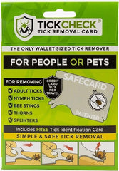 TickCheck Tarjeta eliminadora de garrapatas en tamaño billetera para uso diario