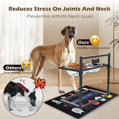 TIDANT soporte elevado para perros grandes con altura ajustable