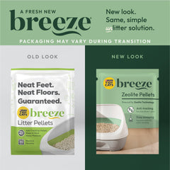 Tidy Cats Breeze pellets deshidratantes-olor para mantener la caja fresca.
