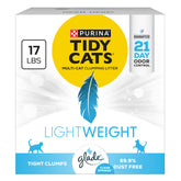 Tidy Cats Ligero en caja de 17 libras, fácil de mover para hogares con varios gatos.