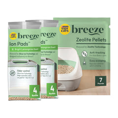Purina Tidy Cats Breeze recambio de pellets para control de olores en la bandeja.