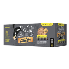 Tiki Cat After Dark Pate+ pack de 8 latas para variedad felina.