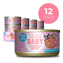 Tiki Cat Baby con pollo y salmón, ingredientes reales para sabor y nutrición