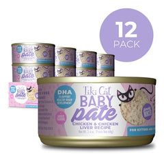 TIKI PETS Tiki Cat Baby Pate con pollo entero como ingrediente principal.