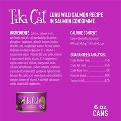 Tiki Cat Luau gato-comiendo: sabor natural que anima el apetito.