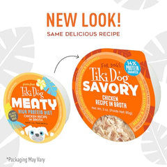 Tiki Dog Meaty pollo en caldo porciones en lata para comidas diarias