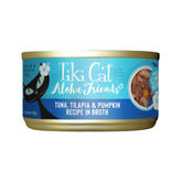 Tiki Pets Aloha Friends con atún y calabaza, sabor y humedad en cada lata.