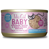 Tiki Pets Baby mousse de pollo, pato y hígado para gatitos, proteína alta