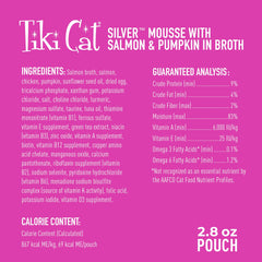 TIKI PETS Silver Mousse para gatos mayores, suave y apetecible.